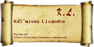 Kőmives Lizandra névjegykártya